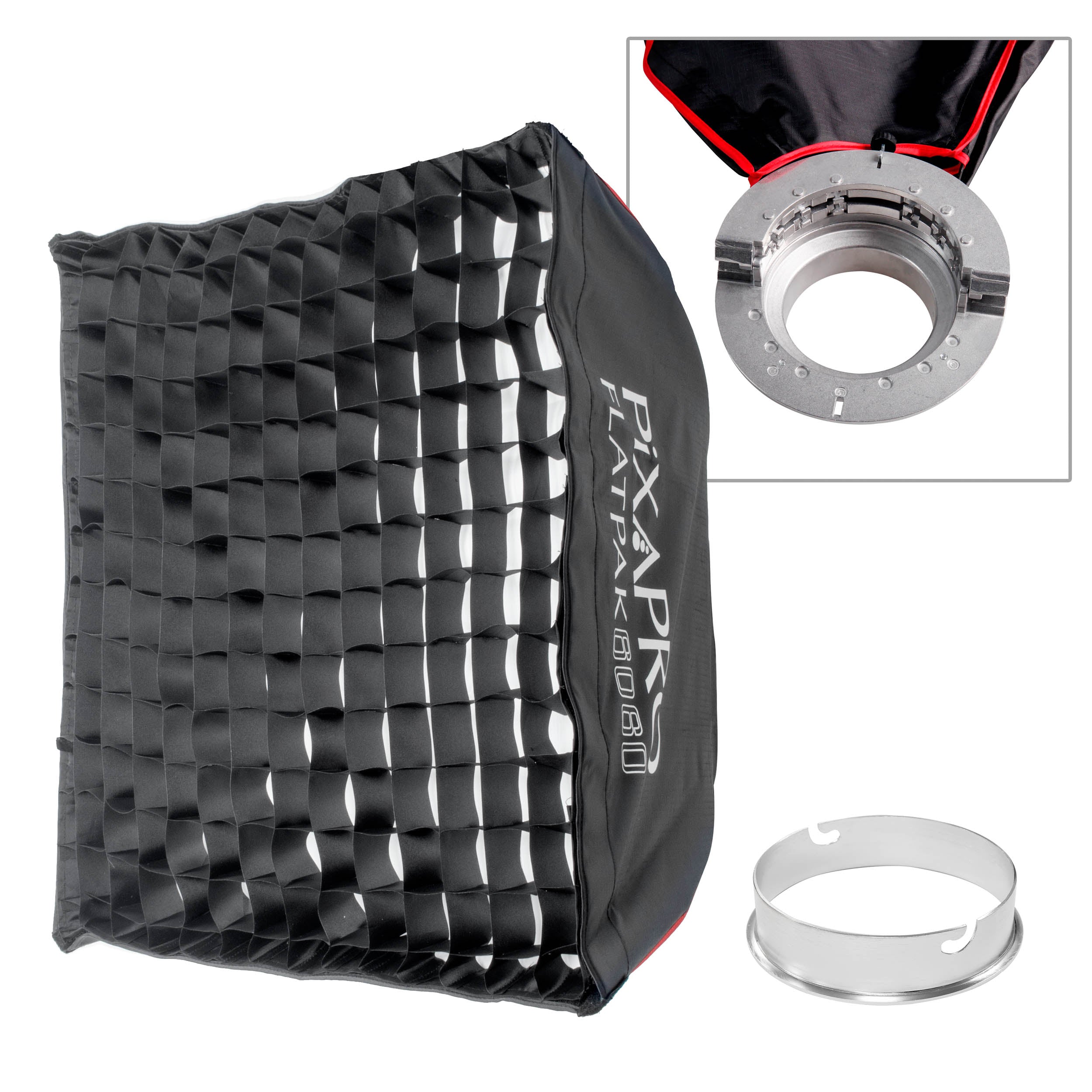 60x60cm Speed & Efficiency Two-Layer FlatPak Softbox (Patented Design) - Perfect for Photography, Video Lighting & Studio Portraits