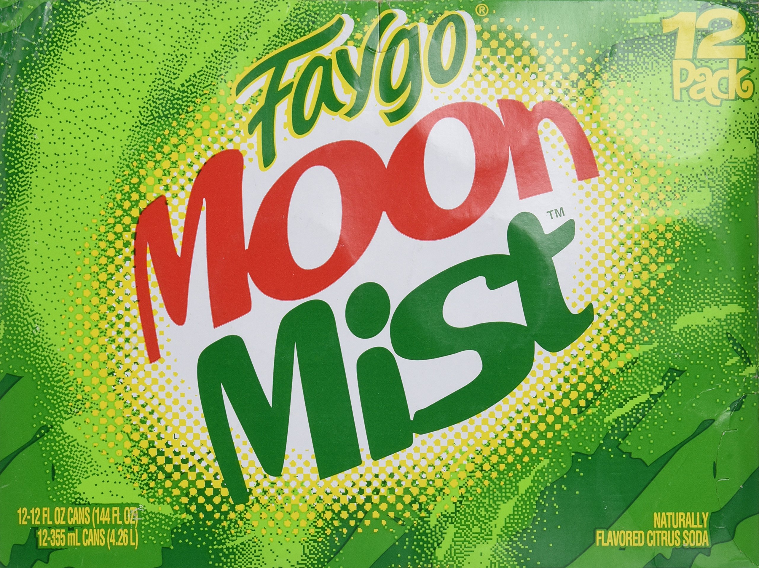 Faygo Moon Mist Soda - 12 Pack of 12 oz Cans (24 Total) - Refreshing Citrus Flavored Soft Drink for Parties, BBQs & Summer Gatherings