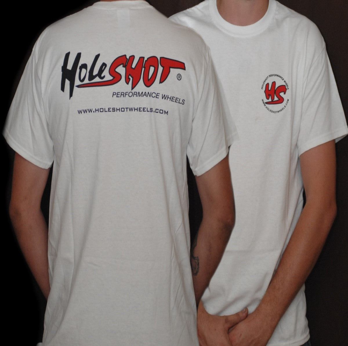 Holeshot Premium White T-Shirt for Men - Comfortable Cotton Tee for Casual Wear, Sports & Everyday Outfits
