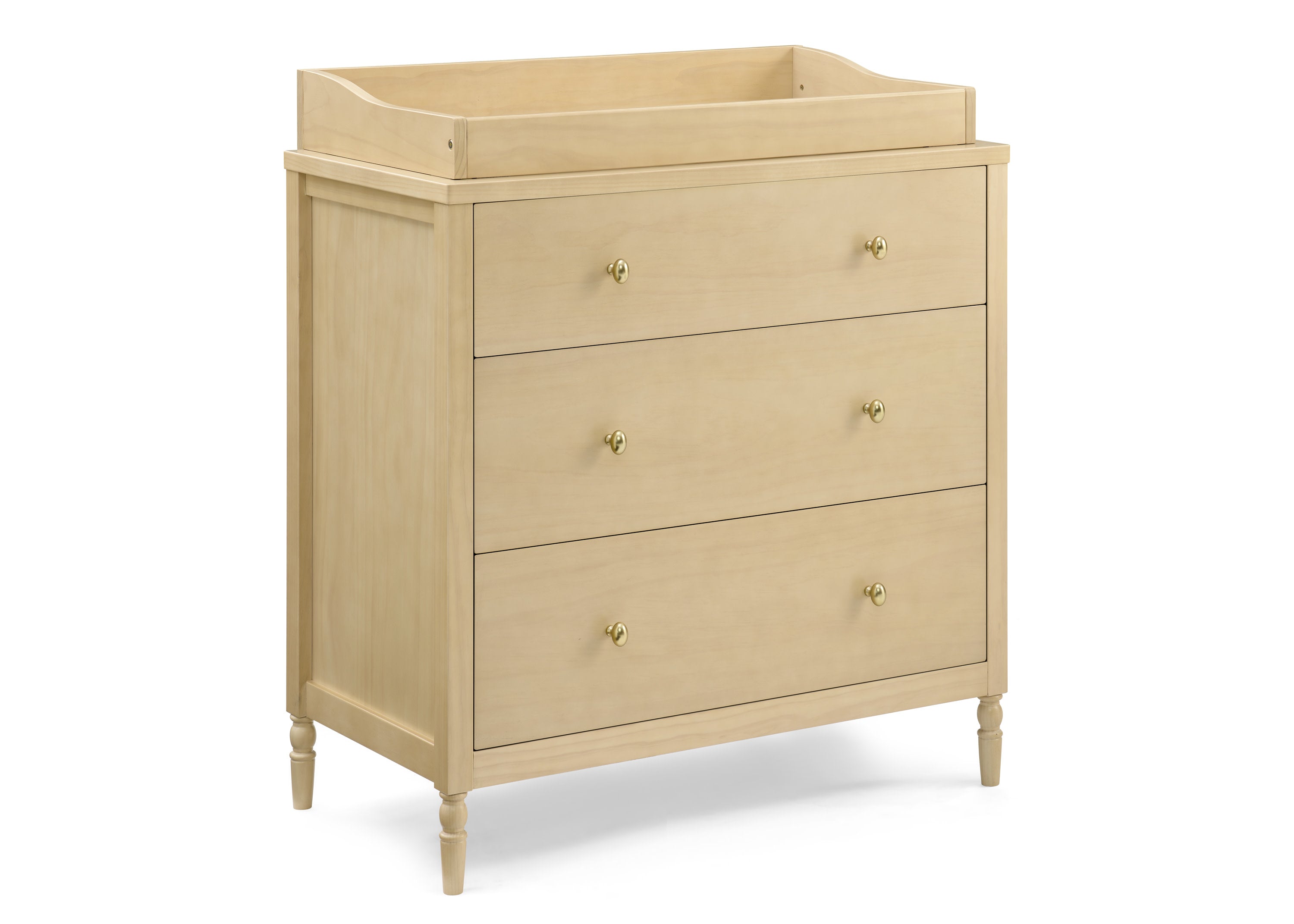 Serena 3-Drawer Baby Dresser with Changing Table Top | Sturdy Nursery Storage with Interlocking Drawers | Perfect for Newborn Essentials Organization & Diaper Changes
