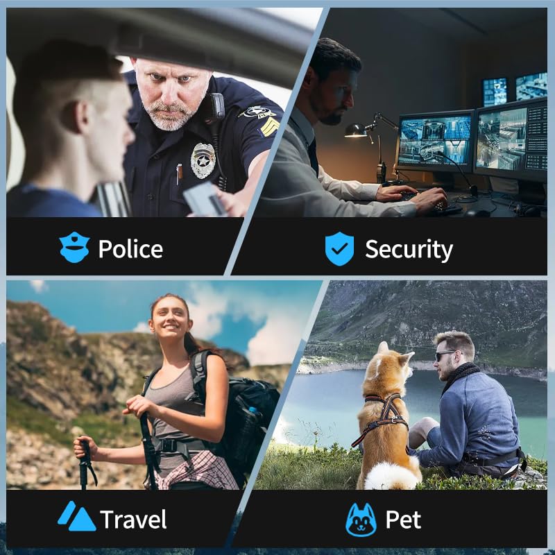 SYDYAM 1440P HD 256GB Police Body Camera with Audio Recording & Night Vision, 2K Wearable Camcorder for Law Enforcement, Security Guards, Cycling, Hiking, Meetings - Long Battery Life (10-12 Hours) for Daily Patrols and Outdoor Activities