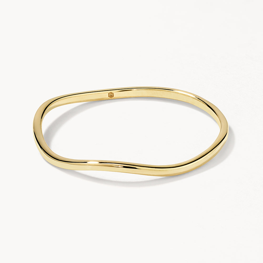 10k Gold Fine Wave Stacker Ring - Elegant Layering Ring for Everyday Wear, Stackable Jewelry for Women, Perfect Gift for Her - Ideal for Casual, Office & Special Occasions