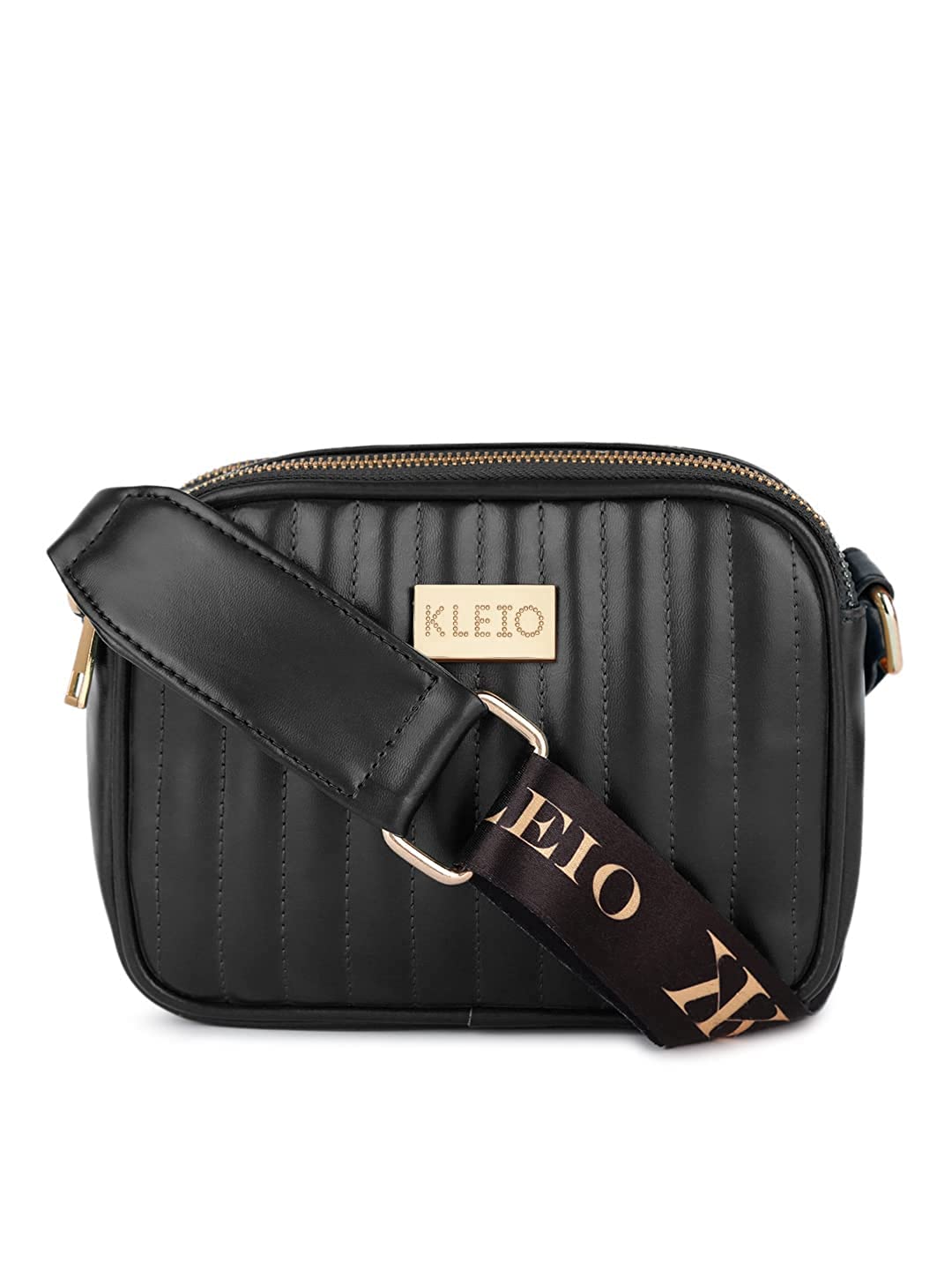 KLEIO Vegan Leather Quilted Elegant Sling Bag for Women - Adjustable Strap & Zipper Closure | Stylish Crossbody Purse for Everyday Use, Work, College, Parties & Special Occasions | Perfect for Office, Shopping & Travel Accessories