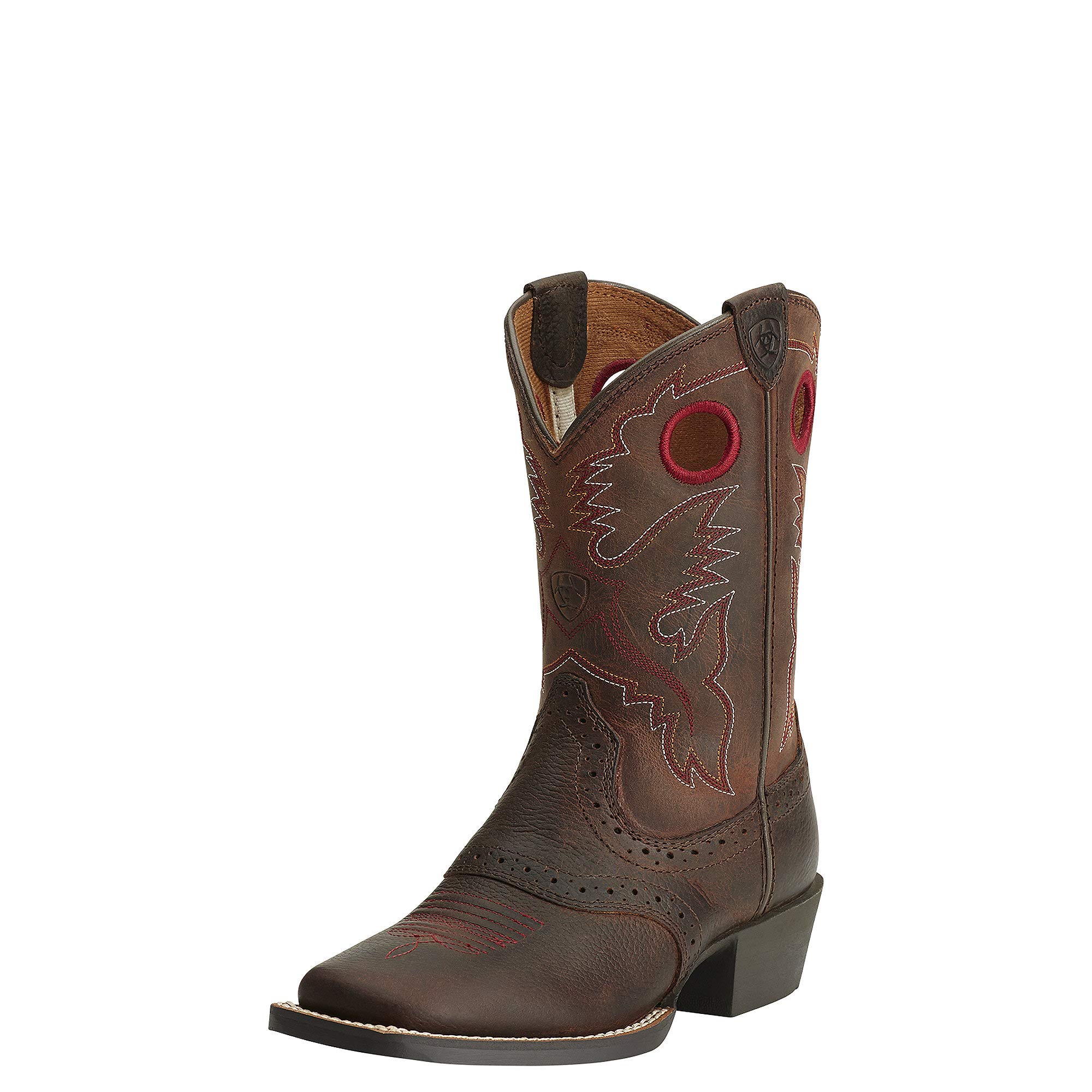 Ariat Unisex Kids' Heritage Roughstock Western Boot - Durable Leather Cowboy Boots for Boys & Girls - Perfect for Rodeo, Horse Riding & Western Style