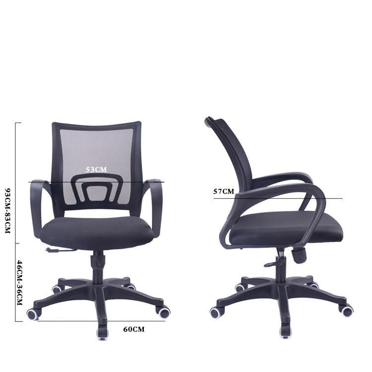 Ergonomic Mesh Office Chair with Adjustable Height & 360° Swivel - Modern Minimalist Design with Lumbar Support for Home & Office Workspaces - Perfect for Long Hours of Computer Work, Gaming & Study