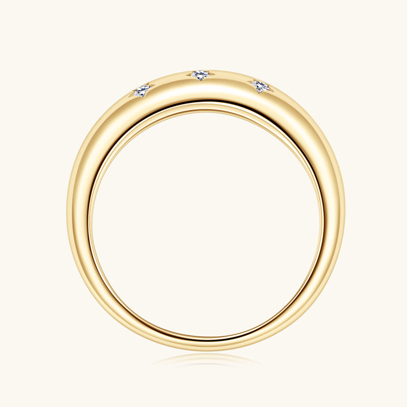 Starry Sky Premium Moissanite Wedding Ring for Women - 14K White Gold Engagement Band with Sparkling Stones - Perfect for Proposals, Anniversaries & Bridal Jewelry
