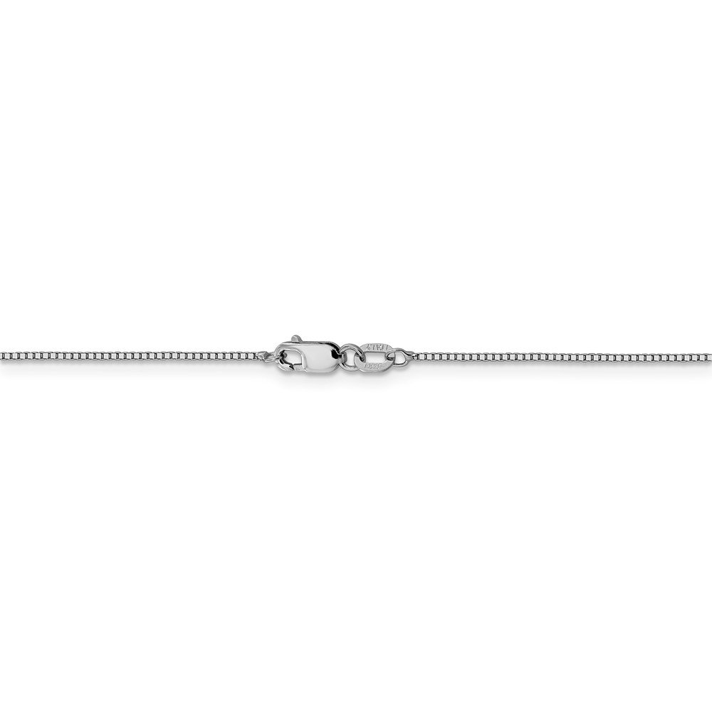 14K White Gold 0.8mm Box Chain Necklace with Lobster Clasp - Dainty Minimalist Jewelry for Women, Perfect for Everyday Wear & Gift Giving