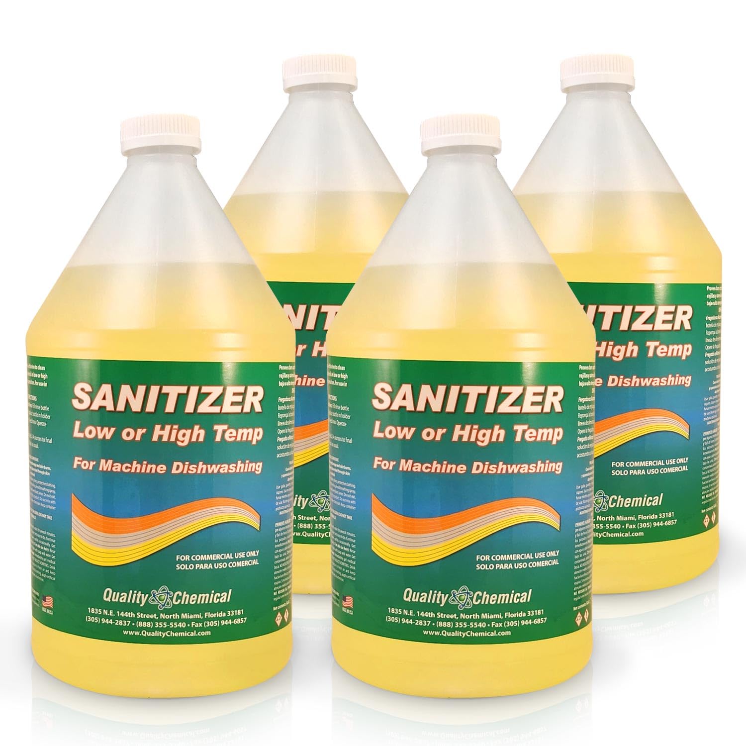Chloro-Guard Chlorine Low Temperature Dishwasher Sanitizer - 1 Gallon (128 oz) Bulk Refill for Commercial & Home Dishwashing Machines | Kills 99.9% Germs | Ideal for Restaurants, Catering & Food Service Industry