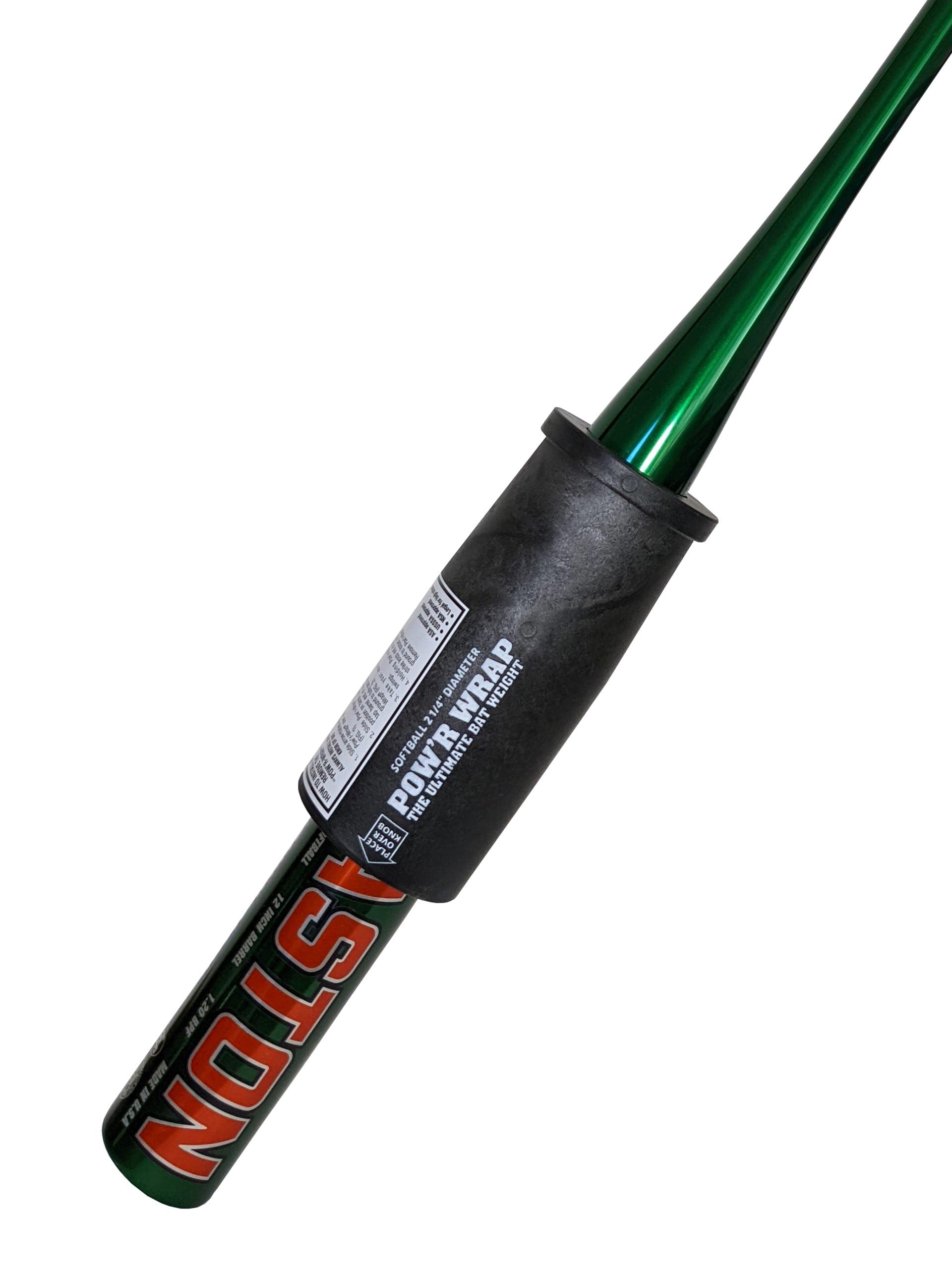 24-Ounce Pow'r Wrap Bat Weight for Softball Training - Improve Swing Speed & Power - Perfect for Baseball & Softball Practice, Batting Cage Drills
