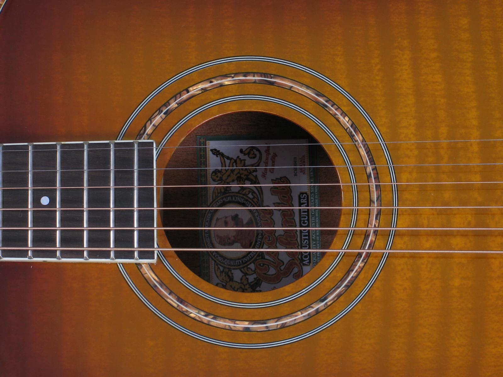 Oscar Schmidt OG1FYS-A-U 3/4 Size Dreadnought Acoustic Guitar - Flame Yellow Sunburst High Gloss Finish | Perfect for Beginners, Travel & Small Spaces