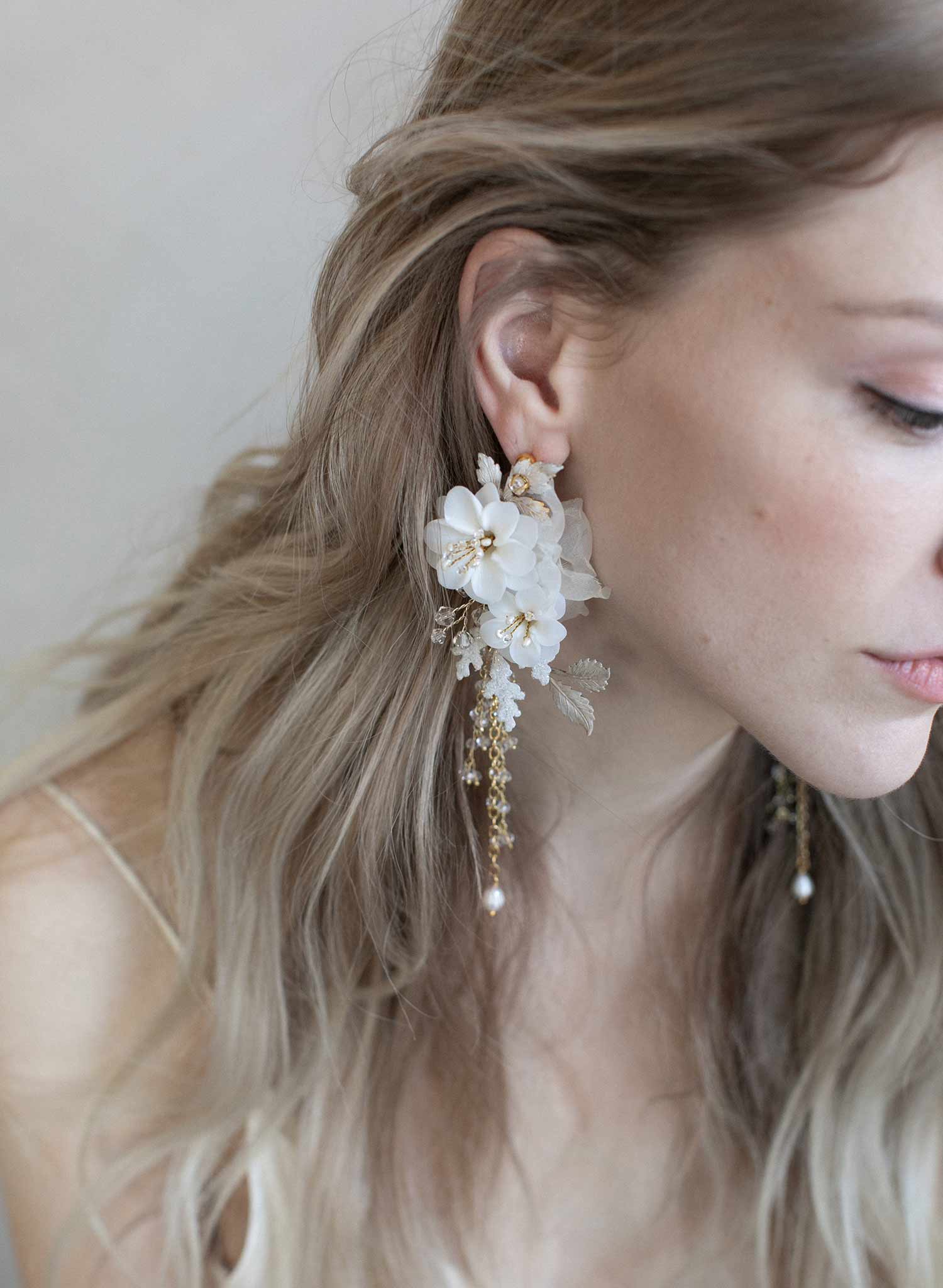 Dewdrop Blossom Earrings - Elegant Floral Dangle Earrings for Women, Style #950 | Perfect for Weddings, Parties & Everyday Wear