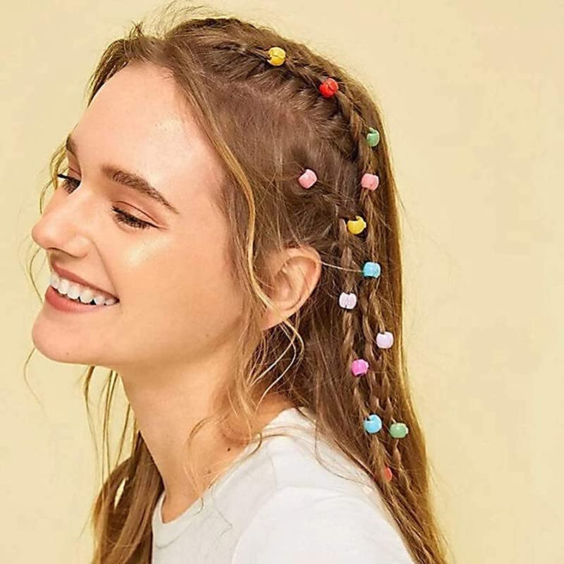 Shidara Rainbow Mini Claw Hair Clips - 100pcs Tiny Plastic Hair Claws for Braids, Beads & Hairstyles | Hair Accessories for Women, Girls & Kids | Perfect for School, Parties & Daily Styling