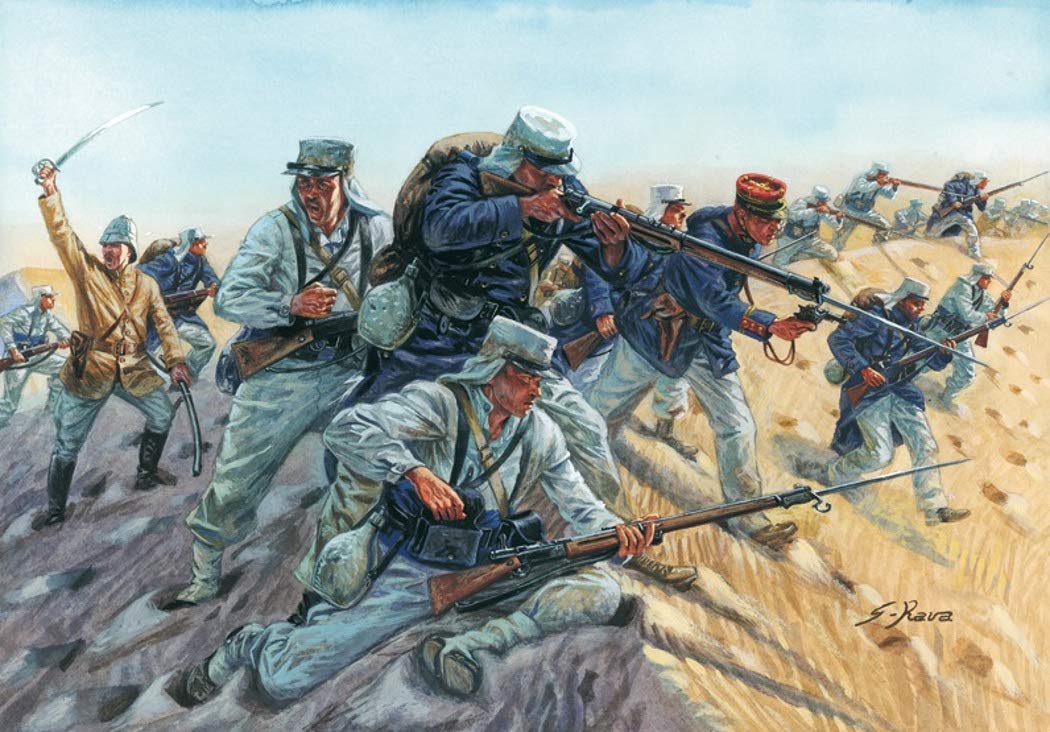 ITALERI 6054 French Foreign Legion Colonial Wars Plastic Soldiers 1:72 Scale Model Kit - Historical Military Miniatures for Wargaming & Collecting