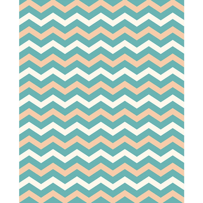Stylish Teal & Tan Chevron Printed Backdrop - Perfect for Photo Booths, Baby Showers & Home Decor