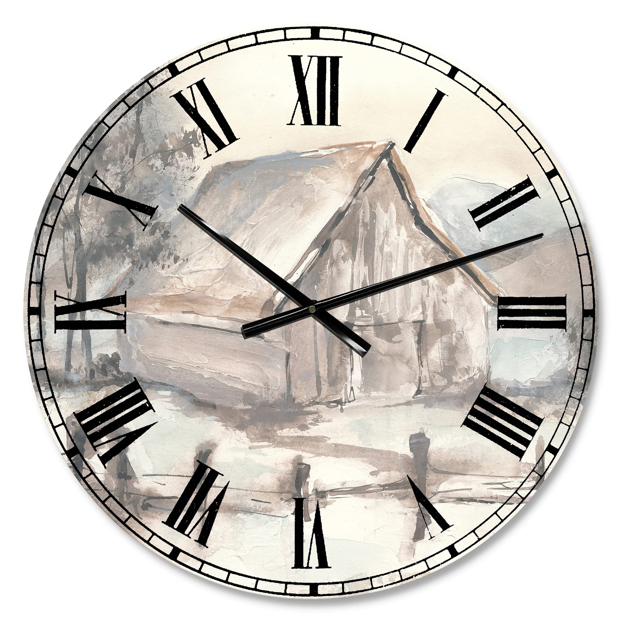 Farmhouse Barn Grey VII Wall Clock - Rustic Vintage Decor for Home, Bedroom, Bathroom, Office & Living Room | Perfect for Farmhouse, Cottage & Country Style Interior Design