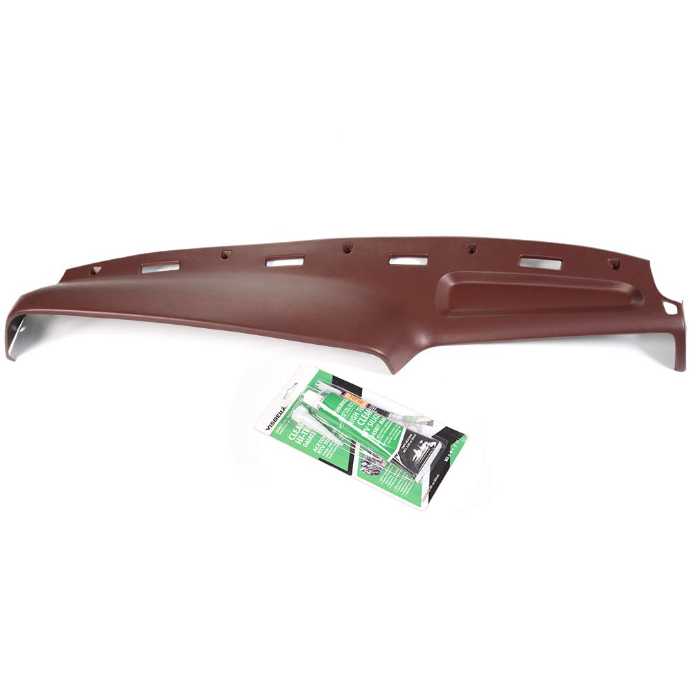 PIT66 Dash Cover for 1994-1997 Dodge Ram 1500/2500/3500 Trucks - Red Dashboard Protector | UV Protection & Anti-Slip Design for Interior Customization & Heat Resistance
