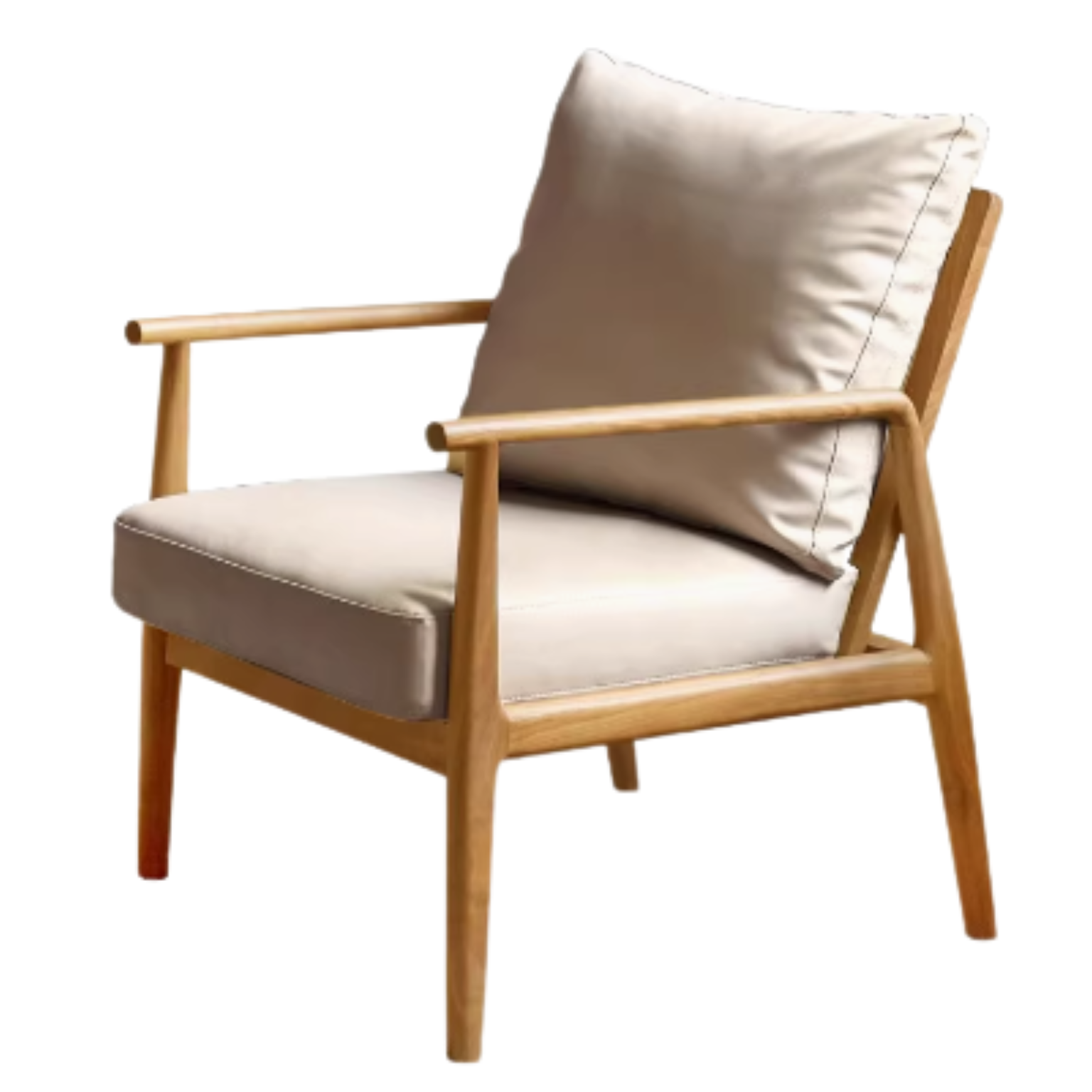 Premium Black Walnut Solid Wood Lounge Armchair with Matching Footstool - Handcrafted Comfort Chair for Living Room, Reading Nook & Relaxation Spaces