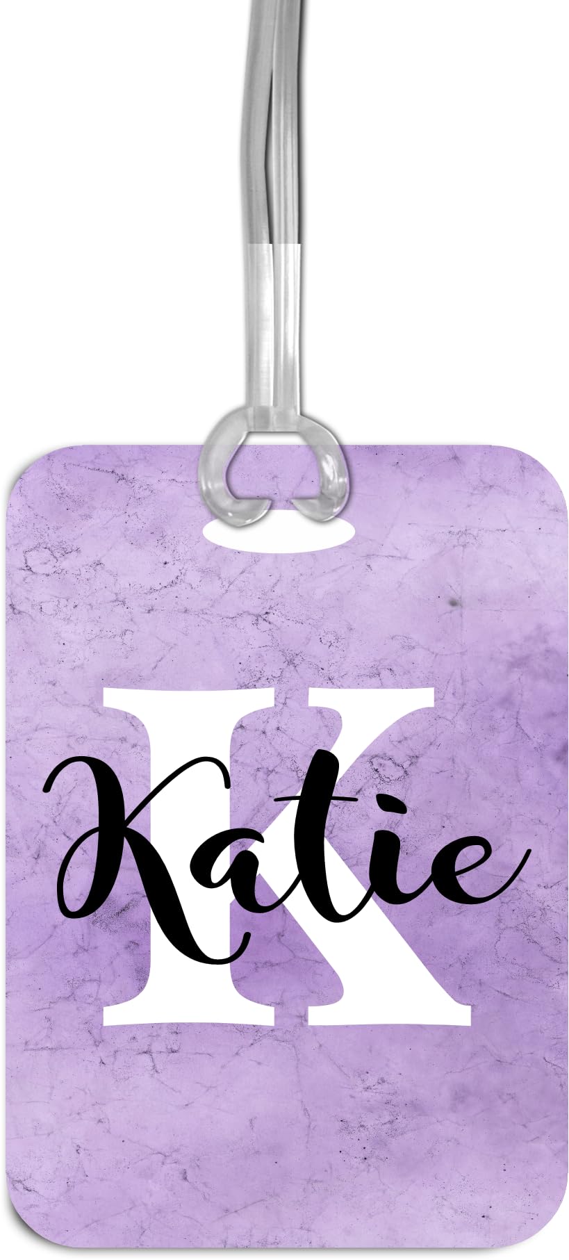 Personalized Monogram Luggage Tag for Suitcases - Custom Travel Accessory for Women & Men - Durable Bag Identification Tag (Purple) - Perfect for Airports, Cruise Ships & Business Trips