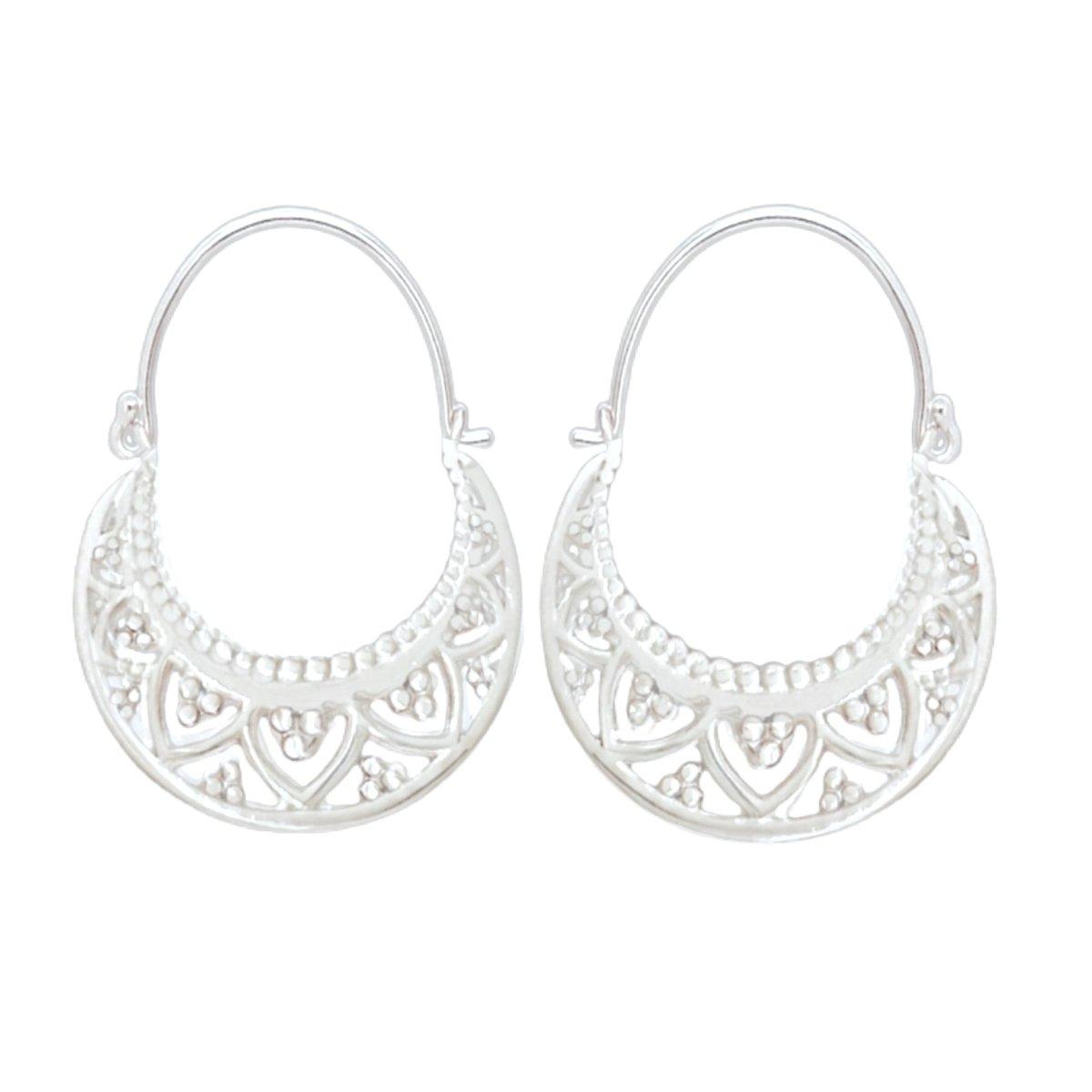 Laihas La Boheme Sterling Silver Hoop Earrings for Women - 925 Silver Fashion Jewelry - Elegant Boho Chic Earrings for Everyday Wear & Special Occasions