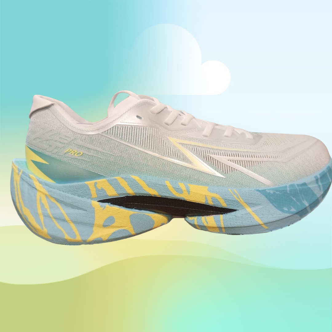 Qiaodan Men's FeiYing PRO 2.0 Running Shoes - Lightweight Basketball Sneakers for Men, Yellow/Blue - Perfect for Gym, Training & Outdoor Sports