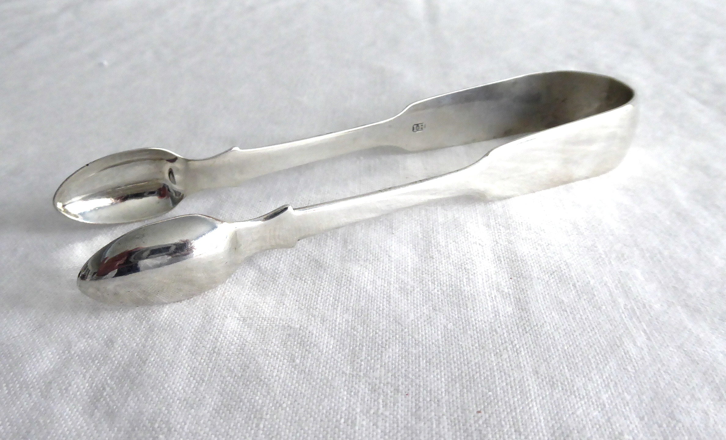 Antique English Hallmarked Sugar Tongs - London Regency Era 1822 with FH Initials - Perfect for Tea Parties, Victorian Decor & Silver Collectors