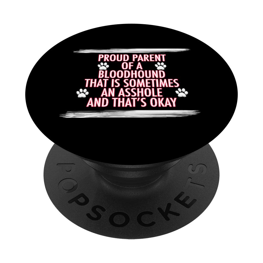 Funny Bloodhound Dog PopSockets Grip & Stand - Phone & Tablet Holder - Perfect Gift for Dog Lovers & Pet Owners - Great for Work, Travel & Daily Use
