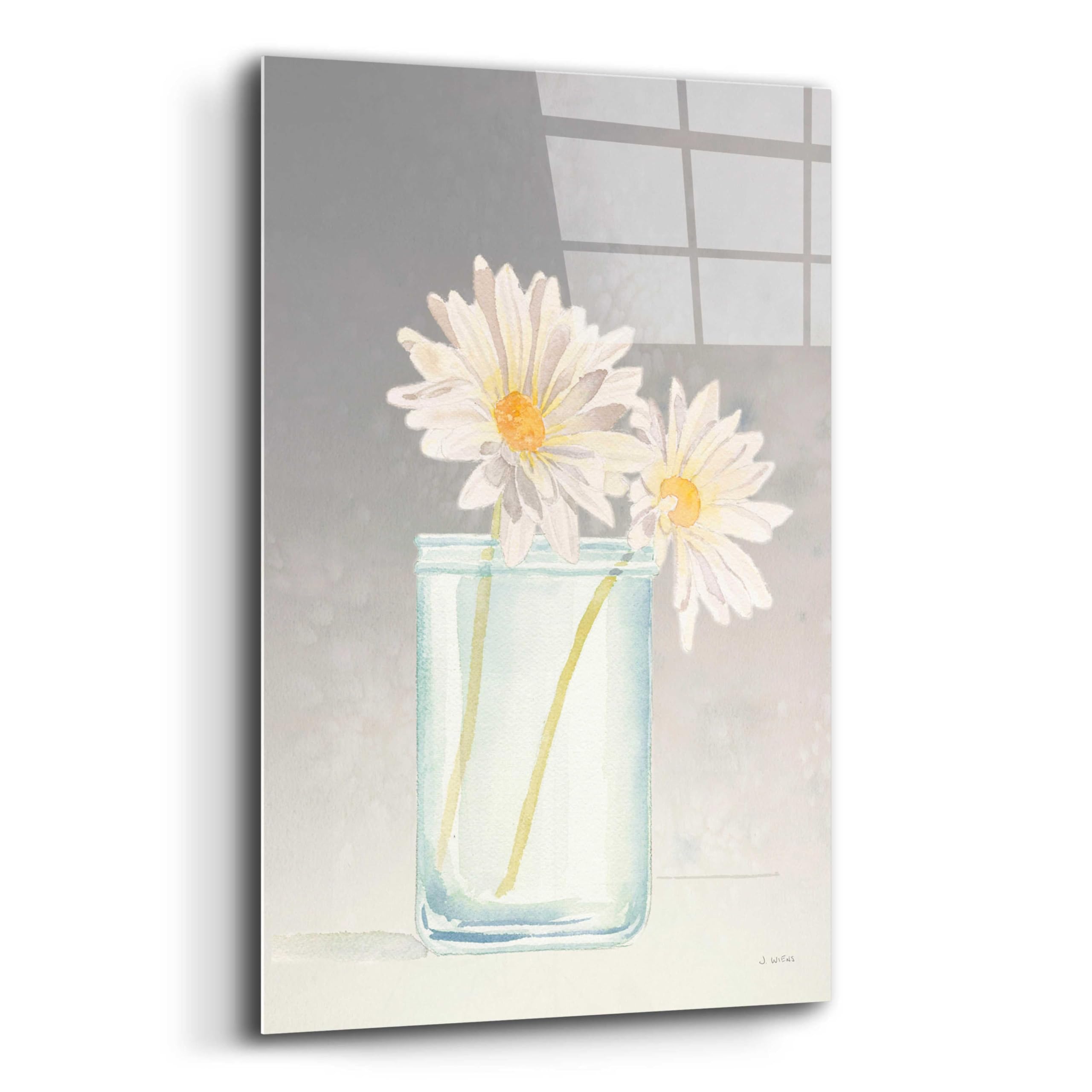 Tranquil Blossoms IV Acrylic Glass Wall Art by James Wiens - 16x24 Inches Modern Floral Painting for Living Room, Bedroom & Office Decor