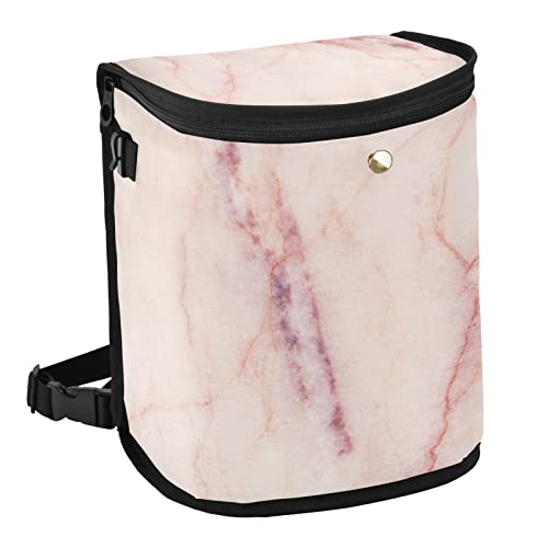 **Pink Marble Collapsible Car Trash Can - Hanging Leakproof Car Garbage Bag, Portable Car Organizer for Trash Containment - Perfect for Road Trips, Commuting & Keeping Your Car Clean**