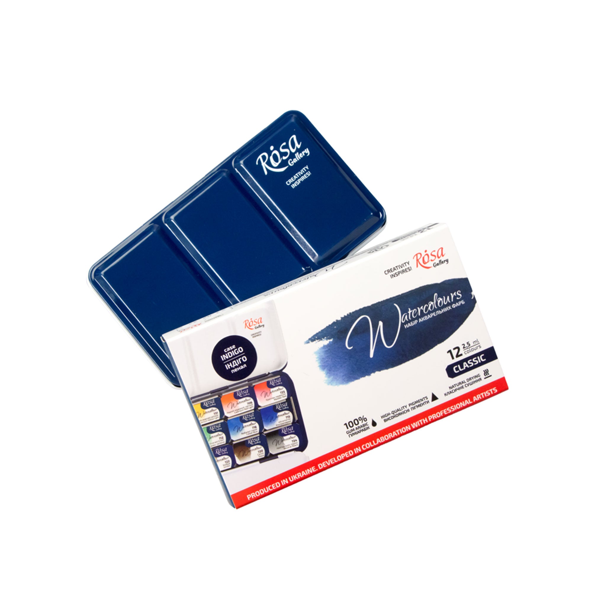 12-Pan Professional Fine Art Watercolor Paint Set - Vibrant Pigments for Artists, Students & Hobbyists - Perfect for Sketching, Illustration & Watercolor Painting