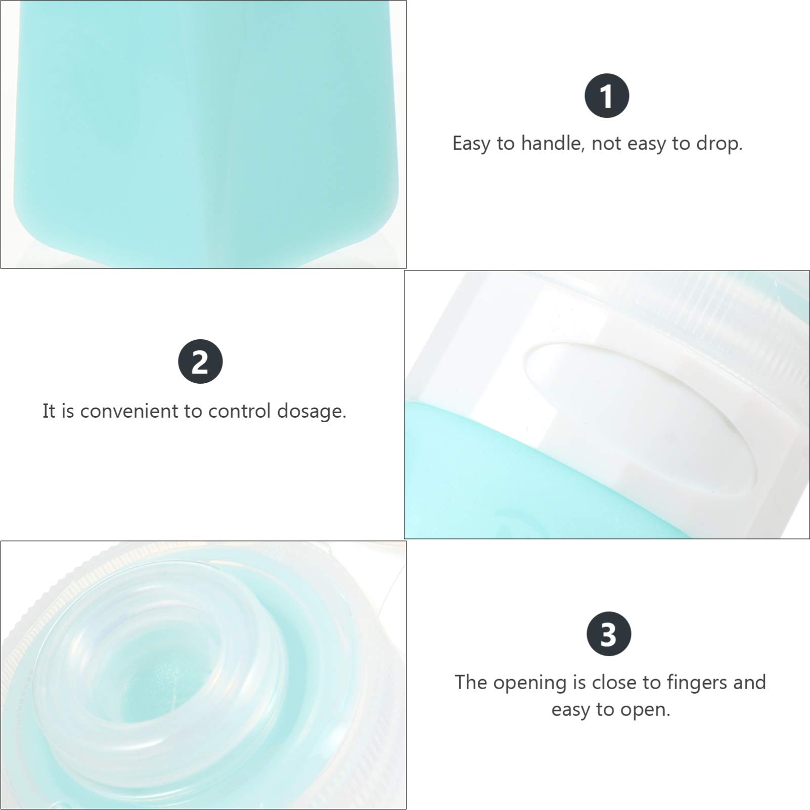 5-Pack Silicone Travel Bottles for Toiletries, Leak-Proof Cosmetic Containers - Perfect for Hand Soap, Lotion & Shampoo on Airplane Trips & Vacations