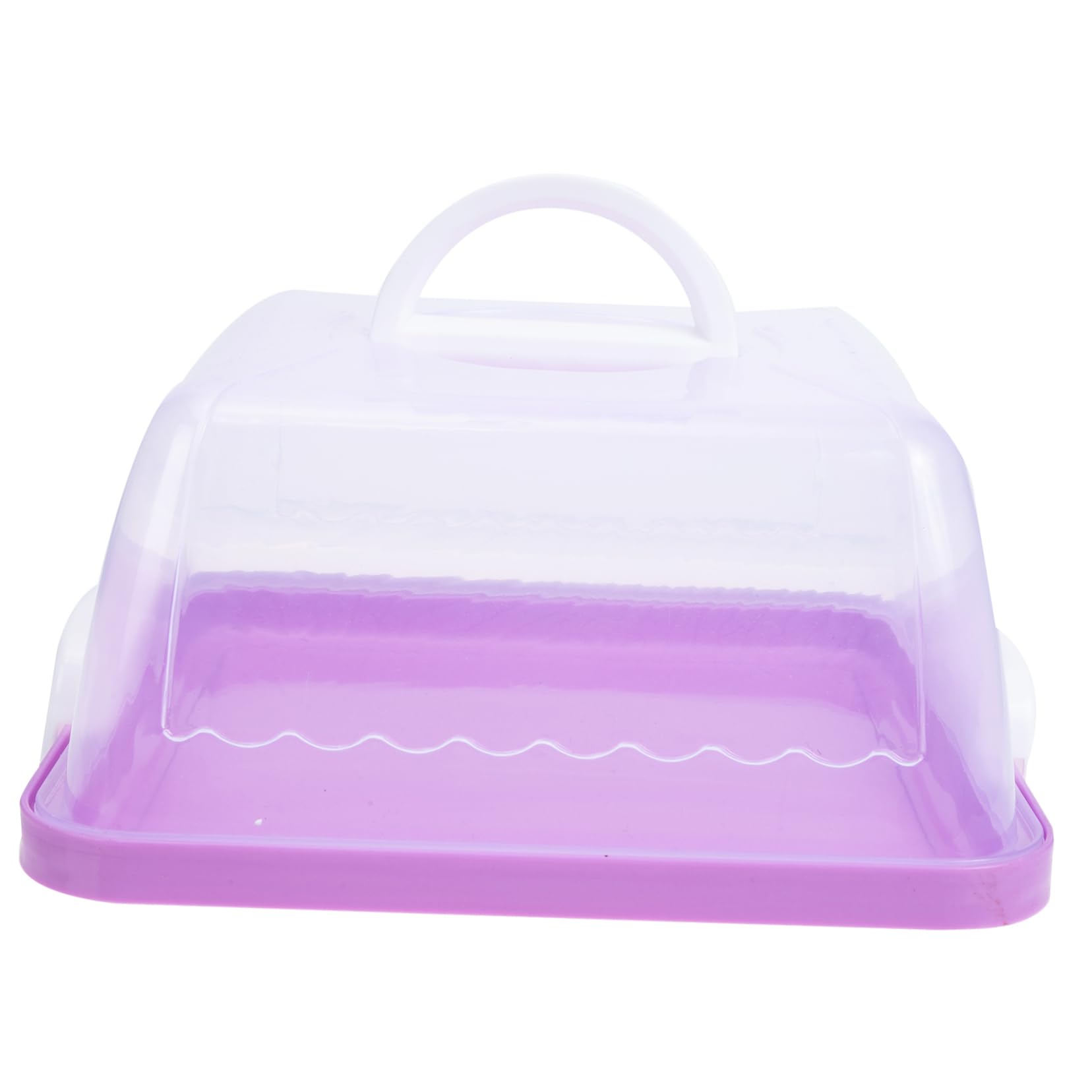 Portable Round Cake Carrier with Transparent Lid - Cupcake Holder & Square Cake Storage Container for Wedding, Birthday, Chocolate Desserts | Perfect for Bakers, Parties & Events