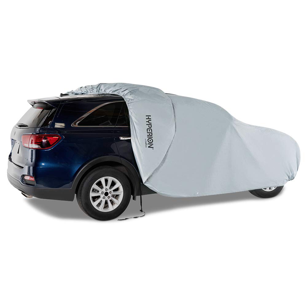 Hyperion Solar-Powered SUV Cover - Waterproof & Windshield Protection for Vehicles Up to 186