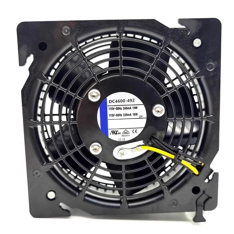 DC4600-492 12cm 12038 Cabinet Cooling Fan 115V 240/220mA 19/18W - High Airflow PC Case Fan for Computer, Server, Gaming Rig & Electronics Cooling