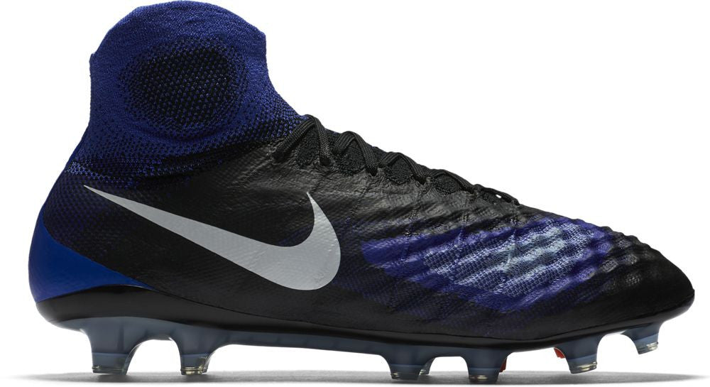 Nike Magista Obra II FG Soccer Cleats - Black/Paramount Blue Football Shoes for Men - Perfect for Turf Matches & Training Sessions