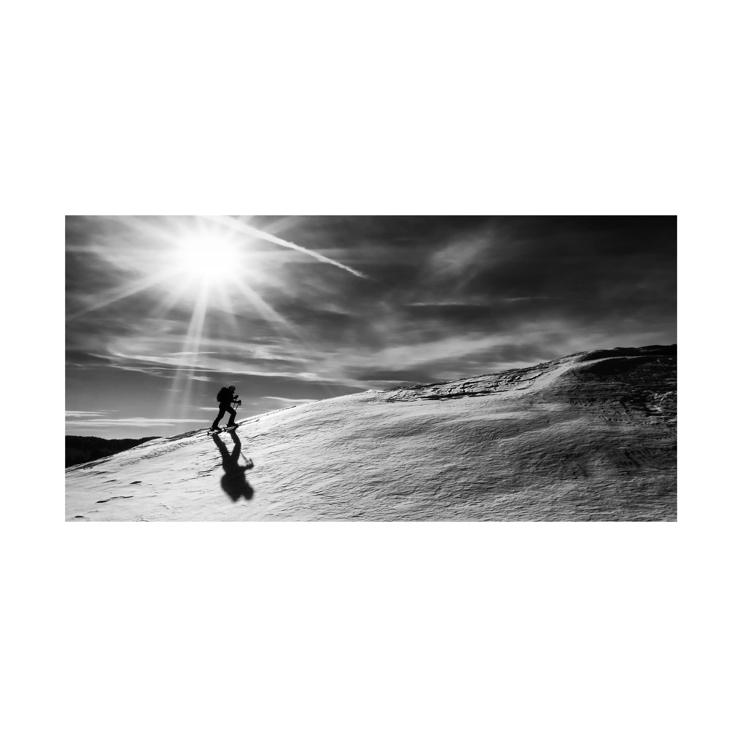 Trademark Fine Art 'Way To The Summit' Canvas Wall Art by Marcel Rebro - Mountain Landscape Painting for Living Room, Bedroom & Office Decor