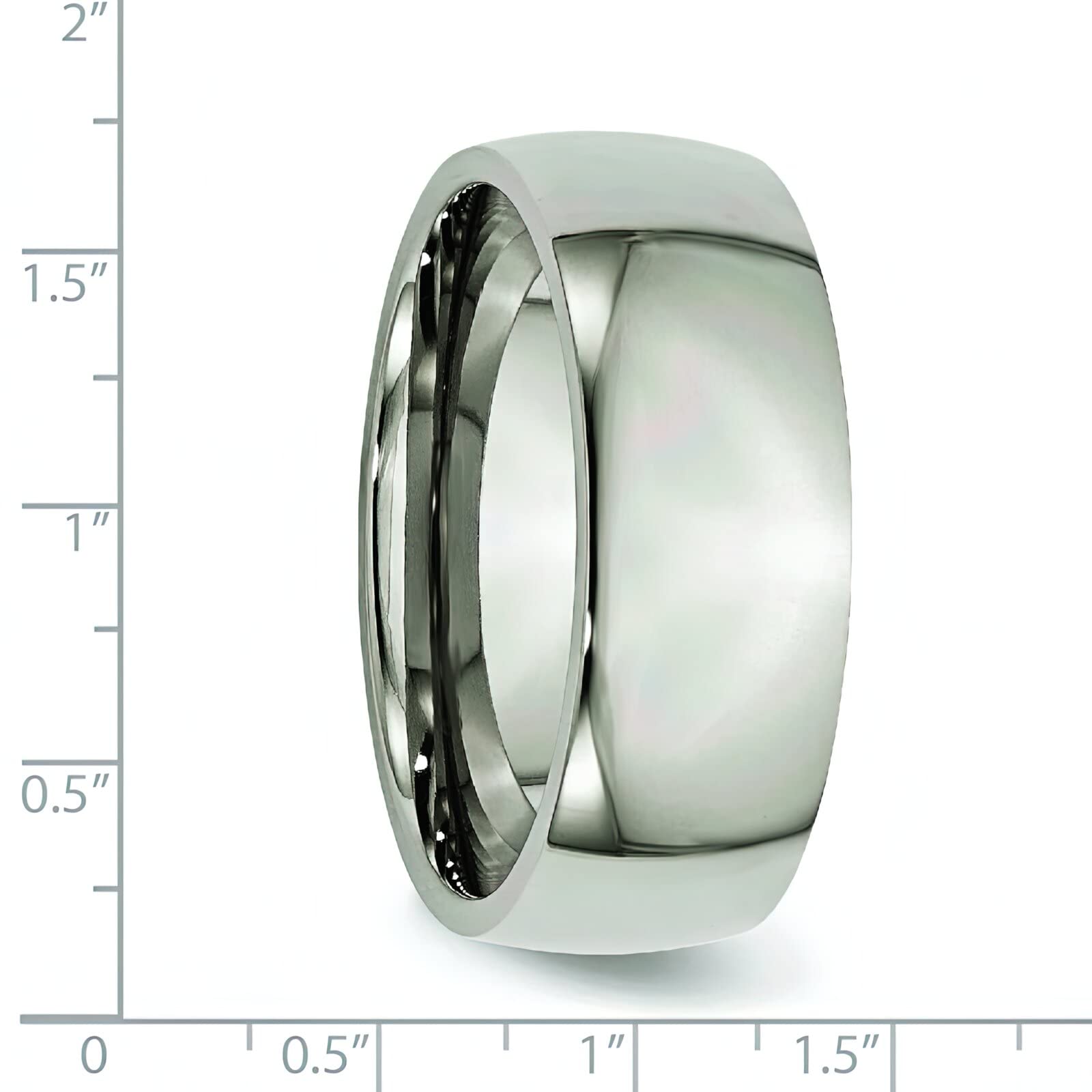 8mm Titanium Men's Wedding Ring Band - Size 10 - Durable & Hypoallergenic Jewelry for Grooms, Anniversaries & Everyday Wear