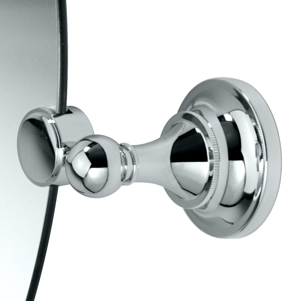 Gatco 4329 Tiara Oval Wall Mirror - Small Chrome Bathroom Vanity Mirror for Makeup & Home Decor