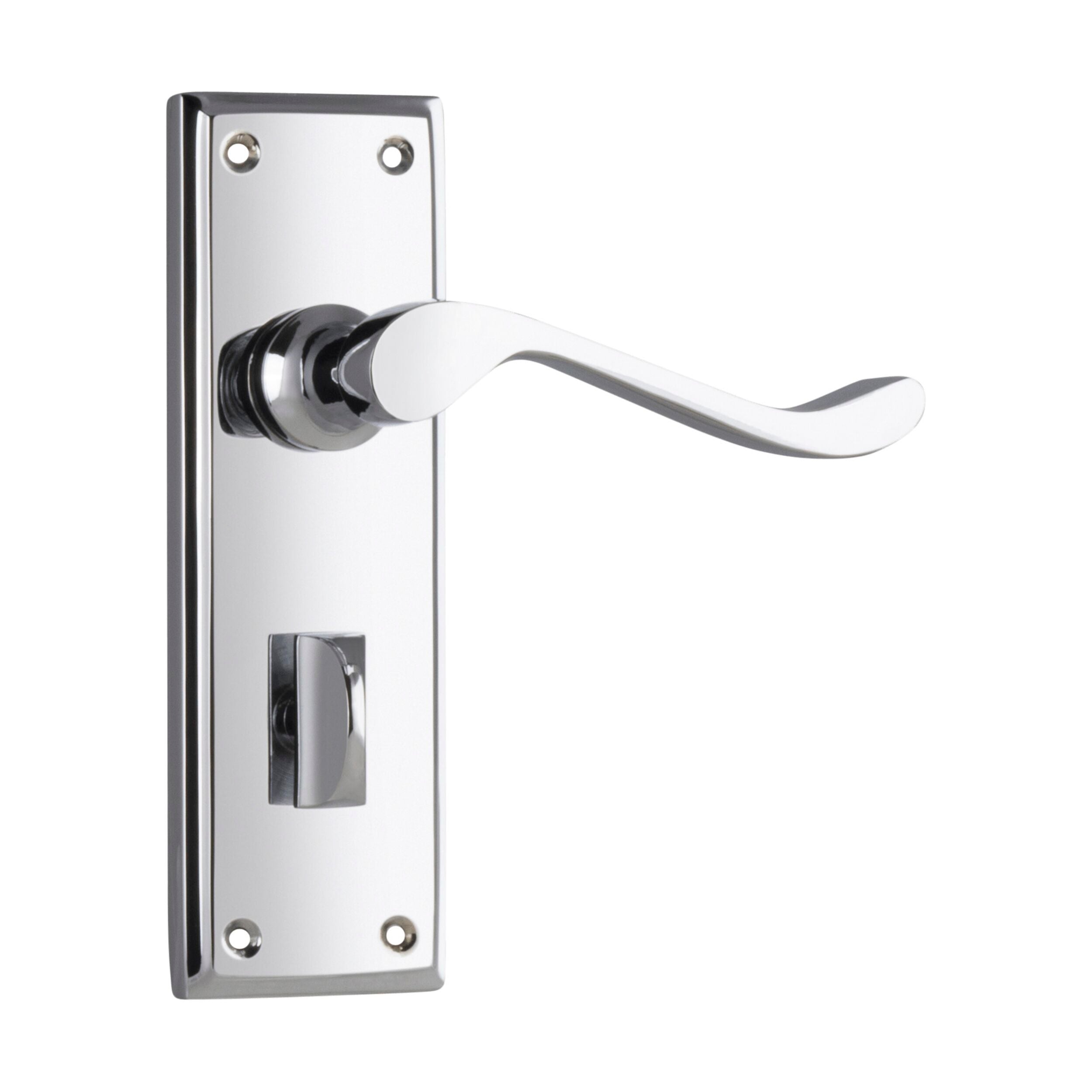 Camden Privacy Door Lever Pair - Chrome Plated (H152xW50xP60mm) - 0876P - Perfect for Bedrooms, Bathrooms & Interior Doors