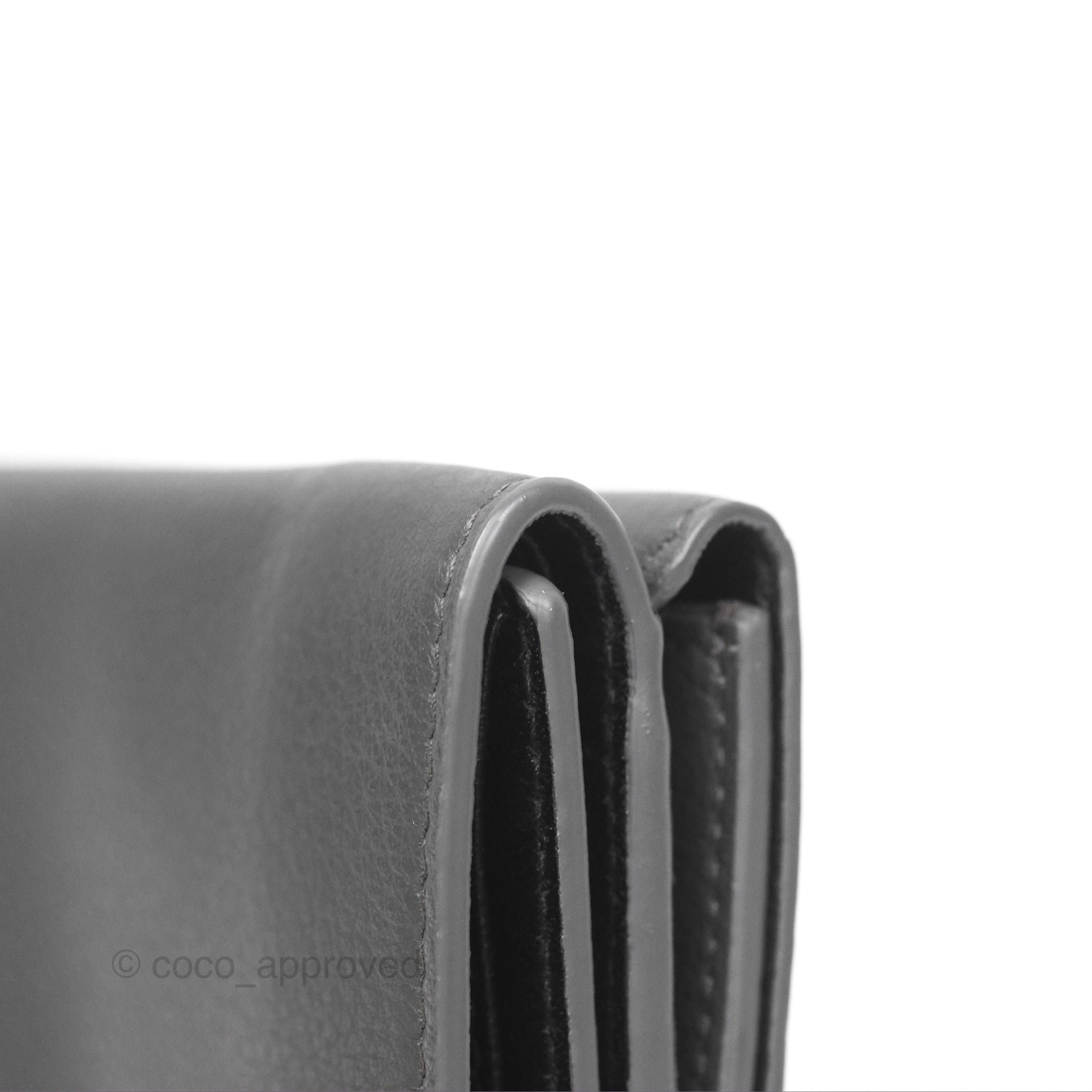 Balenciaga Mini Wallet in Grey | Premium Leather Card Holder for Women & Men | Perfect for Everyday Use, Travel & Gifting