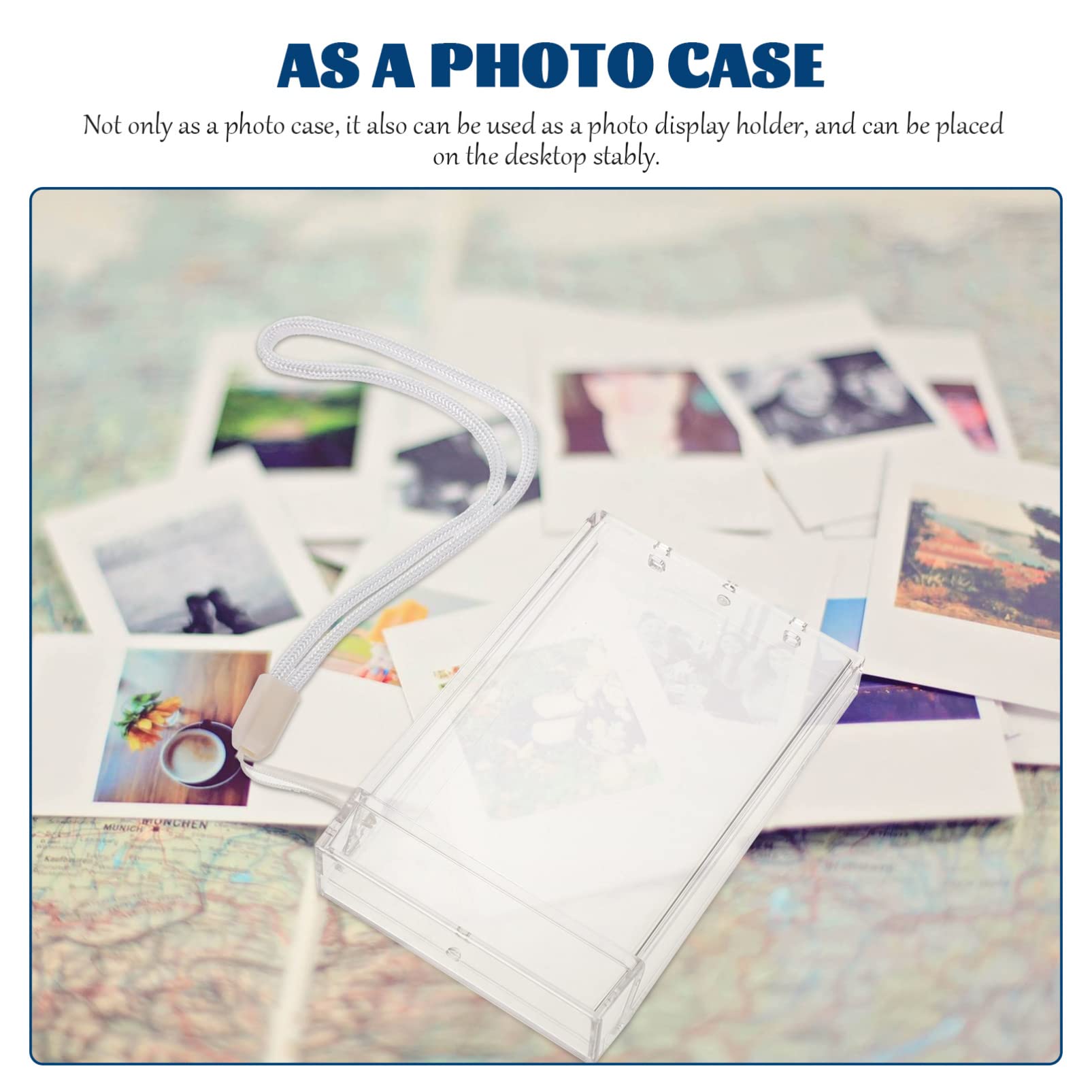 Garneck 2-Piece Portable Photo Storage Box Set - Handmade Scrapbook Album for Kids, Large Photo Organizer & Jewelry Box with Dustproof Plastic Design | Perfect for Baby Memories, Wedding Photos & Jewelry Storage