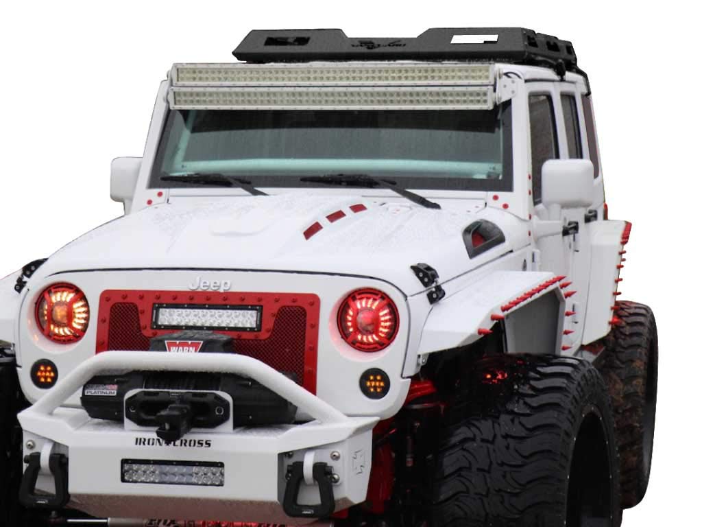VANGUARD VGRR-2068BK Black Powdercoat Heavy Duty Roof Rack for 2007-2018 Jeep Wrangler JK | Off-Road Adventure Gear | Perfect for Camping, Overlanding & Outdoor Exploration
