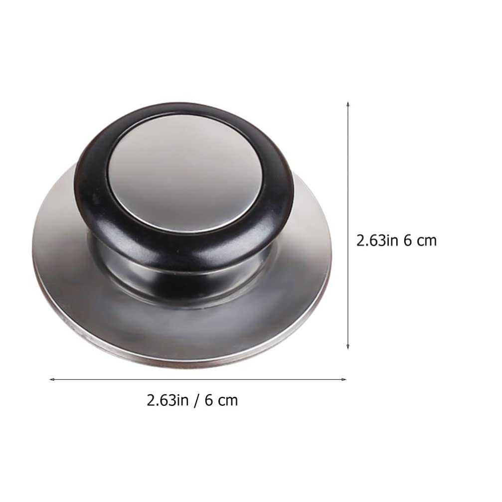 Hemoton 5-Piece Universal Stainless Steel Pot Lid Knobs - Replacement Cookware Handles for Pots, Pans & Dish Covers - Durable Metal Top Beads for Safe Cooking & Baking - Perfect for Kitchen, Camping & Outdoor Cooking