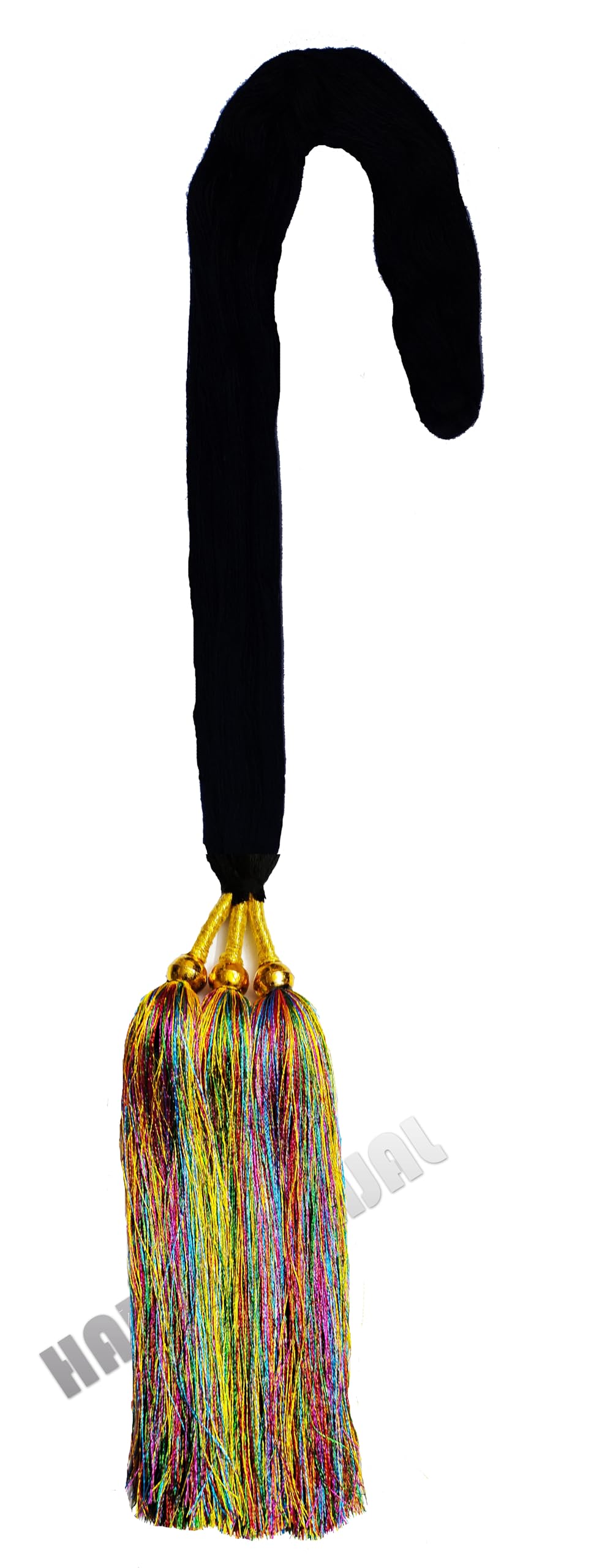 Vibrant Multicolor Punjabi Paranda Parandi Choti Braid Tassels Hair Accessories for Women & Girls - Traditional Indian Hair Jewelry for Weddings, Parties & Festivals (HGSMG01)