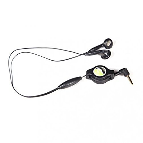 Retractable Wired Earphones with Mic for Motorola Moto e6 - 3.5mm Hands-Free Headset with Noise Cancelling Microphone | Perfect for Commuting, Work Calls & Gym Workouts