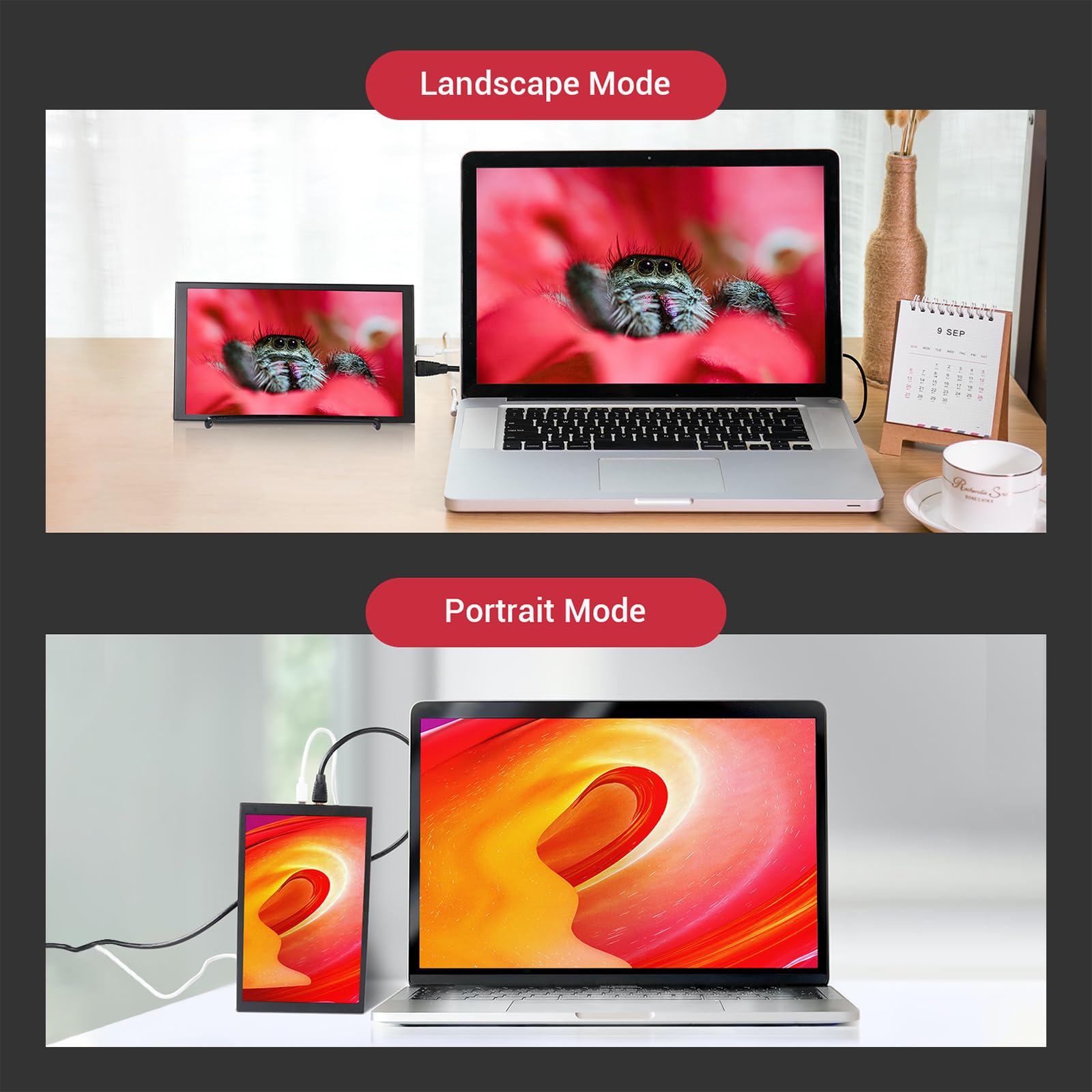 ELECROW 8 Inch Touchscreen Monitor - 1280x800 Portable LCD Display for Raspberry Pi, Laptop, PC & Gaming Consoles | Perfect for DIY Projects, Coding & Retro Gaming