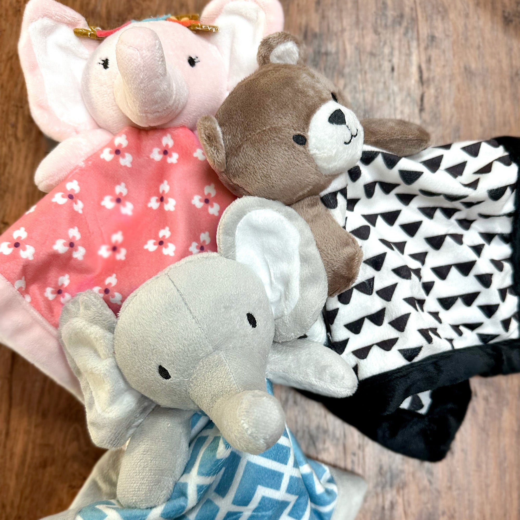 Soft Pink Elephant Plush Security Blanket for Babies & Toddlers - Comforting Cuddle Toy for Nursery, Travel & Sleep Time
