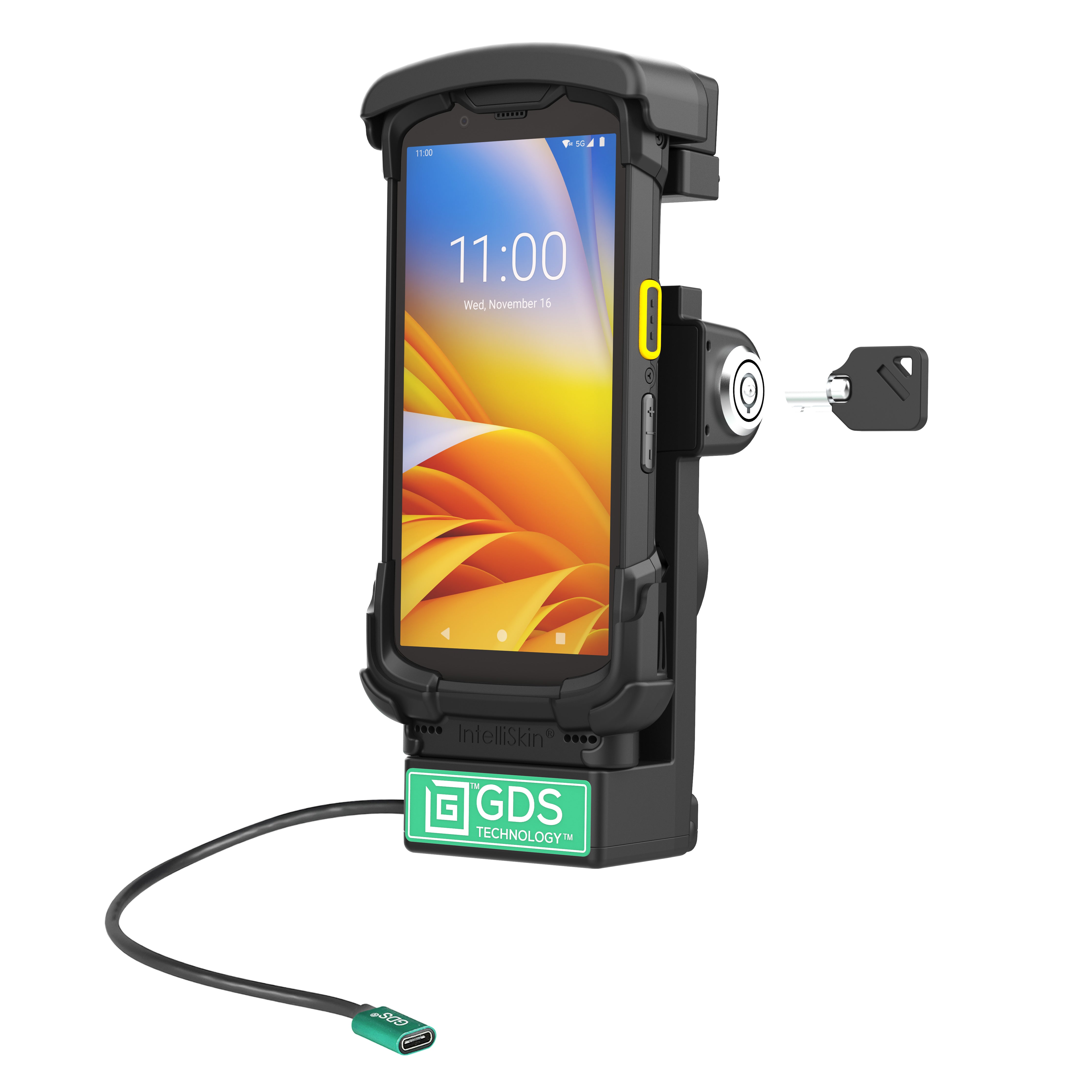 GDS® Locking Powered Dock for Zebra TC73/78 TC75 TC78 Mobile Computers - Secure Charging Station with RAM Mount (GDS DOCKL V12 ZE35CPU) - Perfect for Warehouse, Retail & Logistics Use