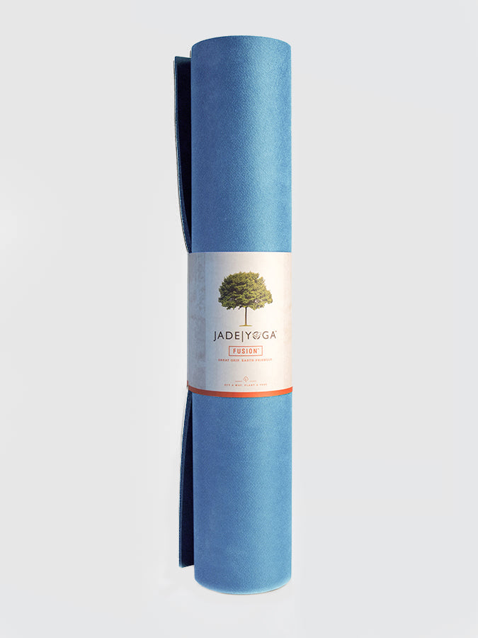 Premium Jade Yoga Fusion 68 Yoga & Pilates Mat - 8mm Thick Non-Slip Eco-Friendly Mat for Home & Studio Workouts - Ideal for Hot Yoga, Meditation & Fitness Training