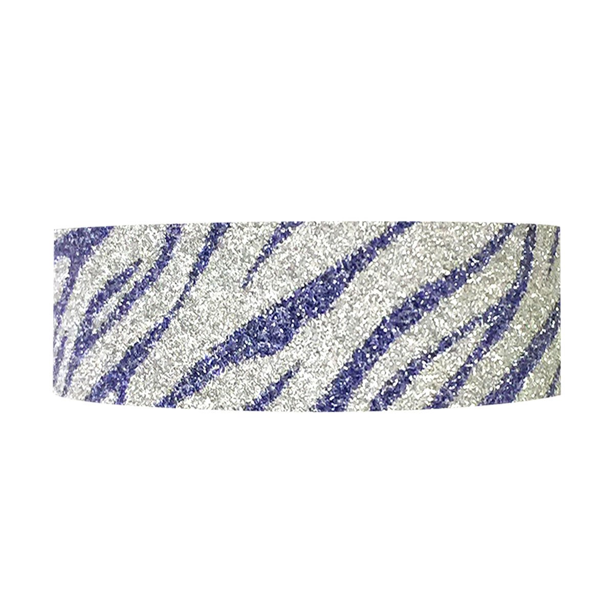 Wrapables Colorful Patterns Washi Masking Tape - Blue Zebra Design for Scrapbooking, Journaling, DIY Crafts & Home Decor