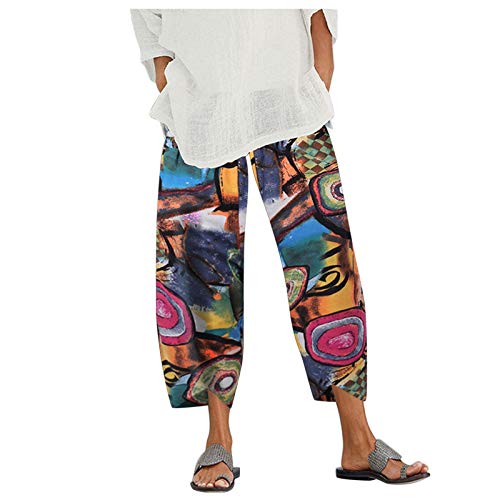 MPWEGNP Women's Oilfield Work Pants - Casual Wide Leg Elastic Waist Trousers, Printed Black Yoga Pants for Women | Perfect for Outdoor Jobs, Yoga & Everyday Comfort